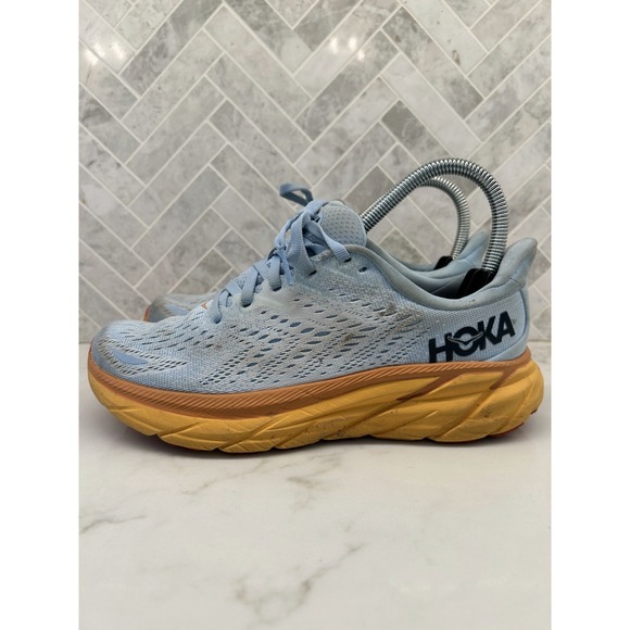 Hoka One One Shoes - Hoka‎ One One Clifton 8 Running Sneakers Womens 6.5B 6.5 B Summer Song Ice Flow